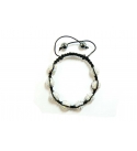 Full White Shamballa Bead Bracelet